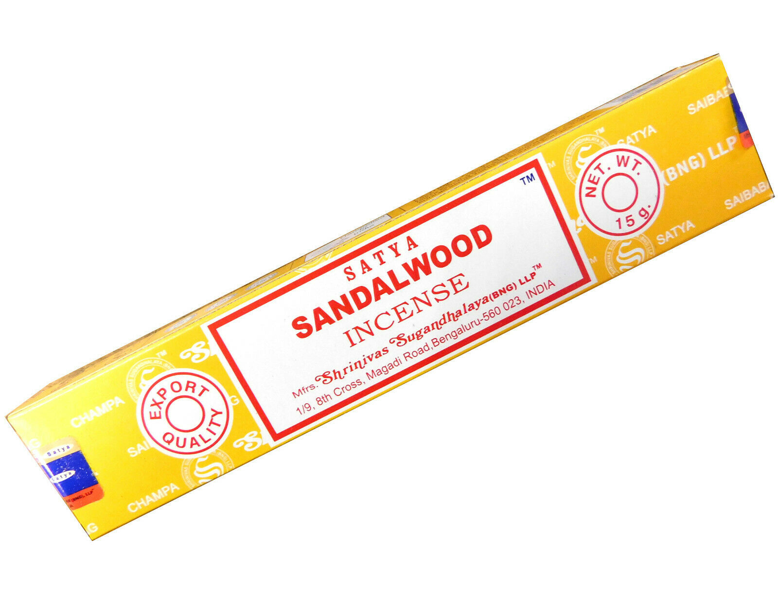 Bild von Räucherstäbchen Sandalwood von Satya 15g Packung. Ca. 15 Incence Sticks