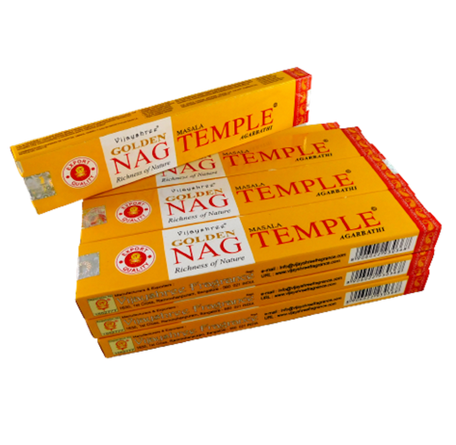 Bild von Vijayshree Räucherstäbchen Golden Nag Temple 12 Packs a 15g