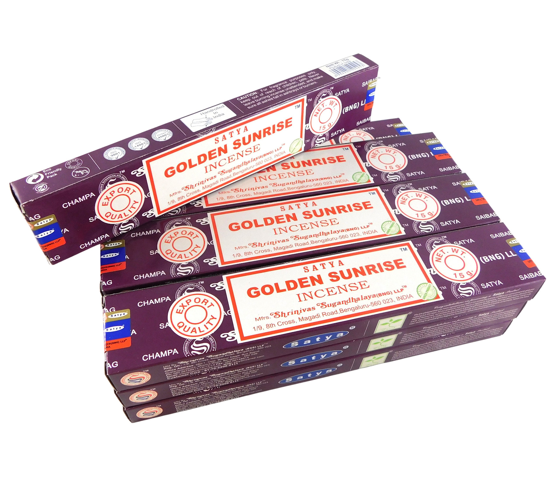 Bild von Satya Räucherstäbchen Golden Sunrise, 12 Packs a 15g