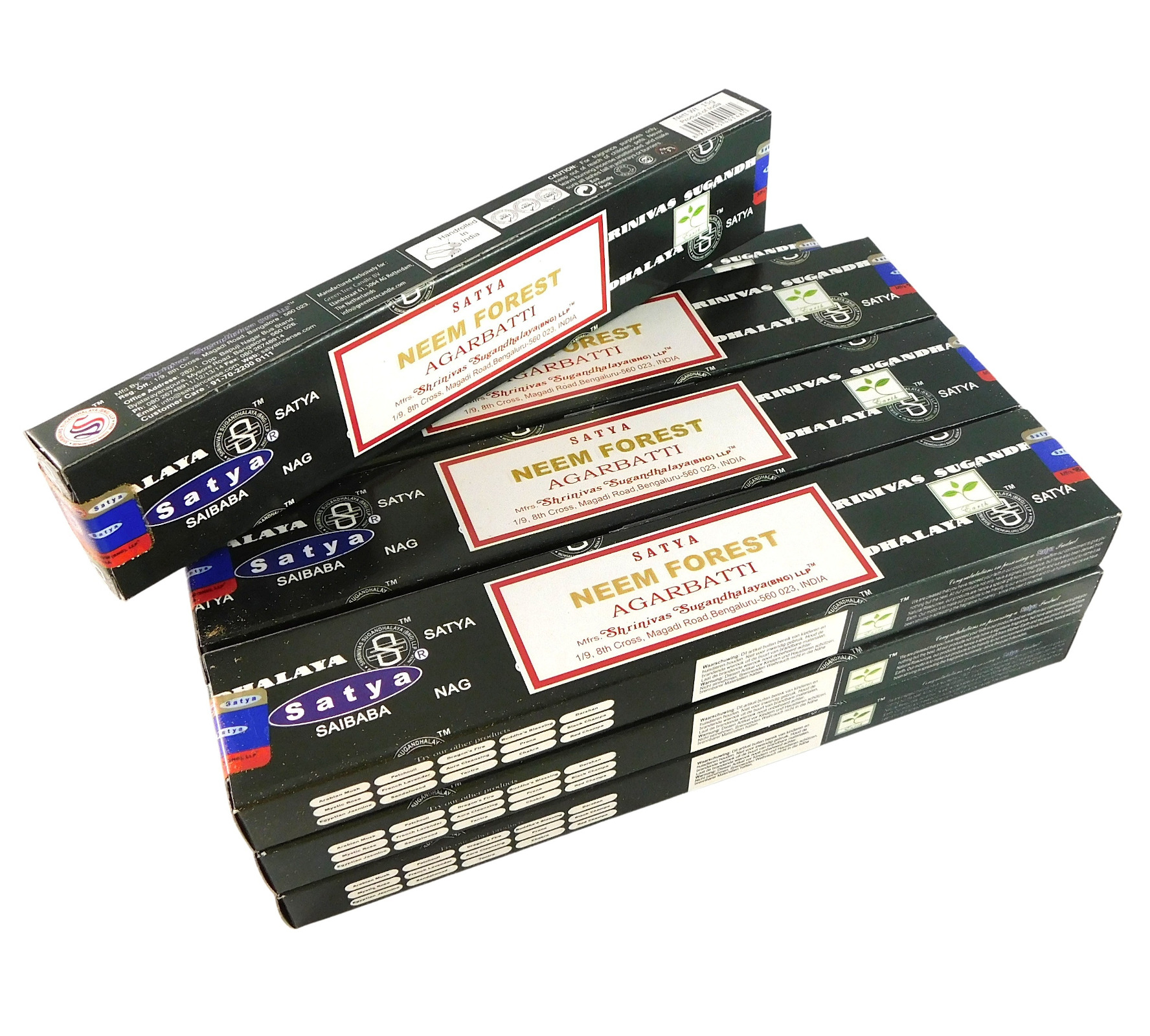 Satya Räucherstäbchen Neem Forest, 12 Packs a 15g
