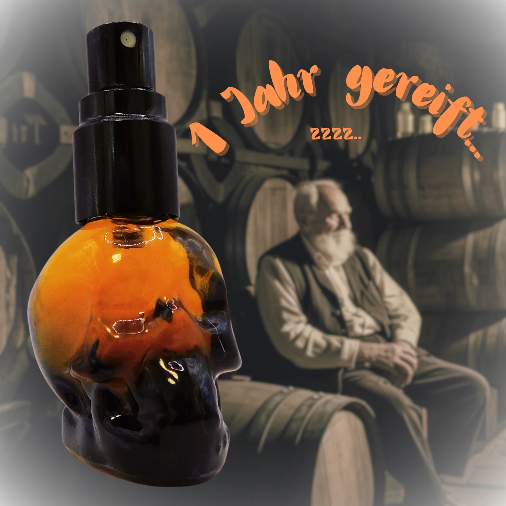 Bild von Ancient Patchouli – Einjährig gereiftes Vintage-Patchouli im Totenkopf-Sprühflakon, 8ml