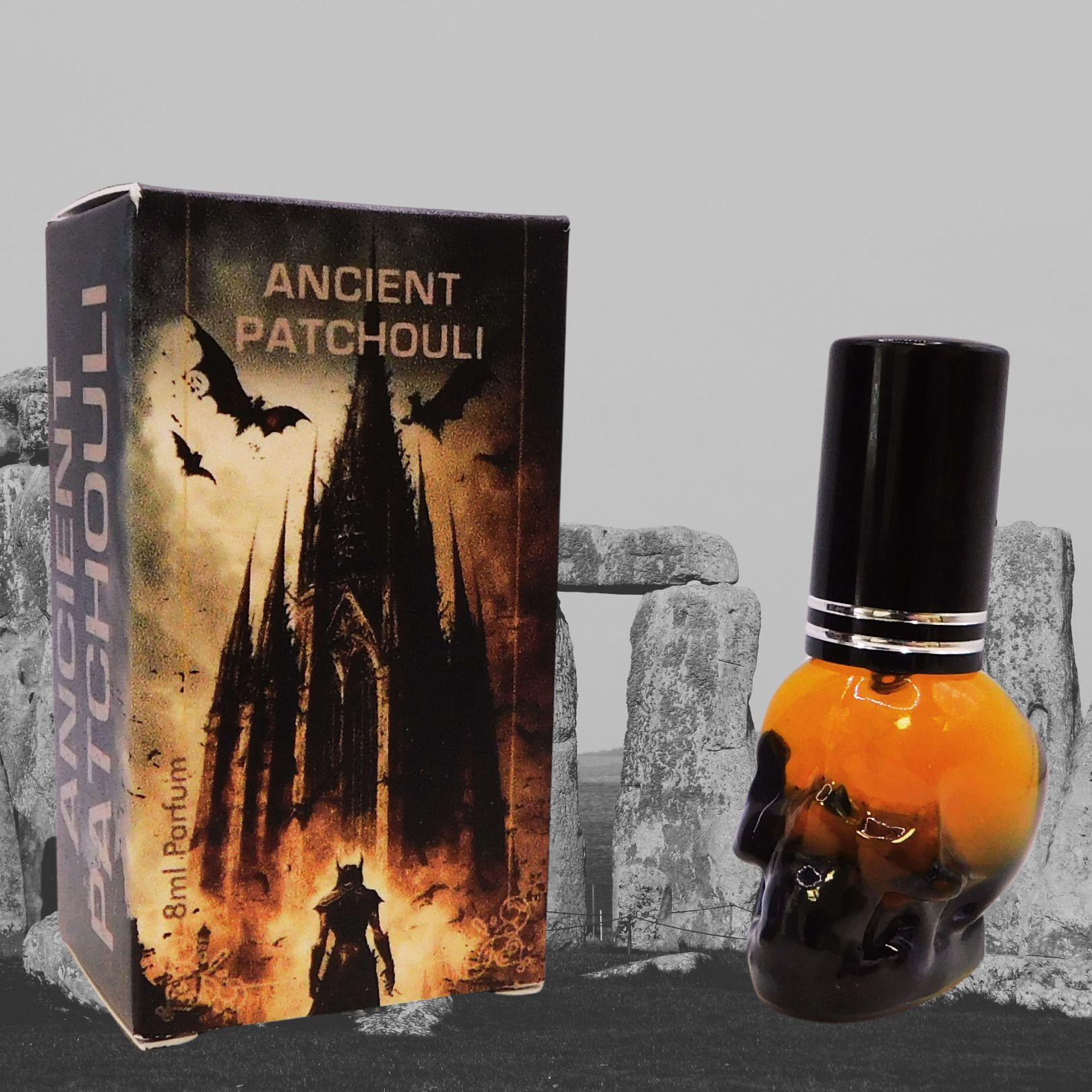 Bild von Ancient Patchouli – Einjährig gereiftes Vintage-Patchouli im Totenkopf-Sprühflakon, 8ml