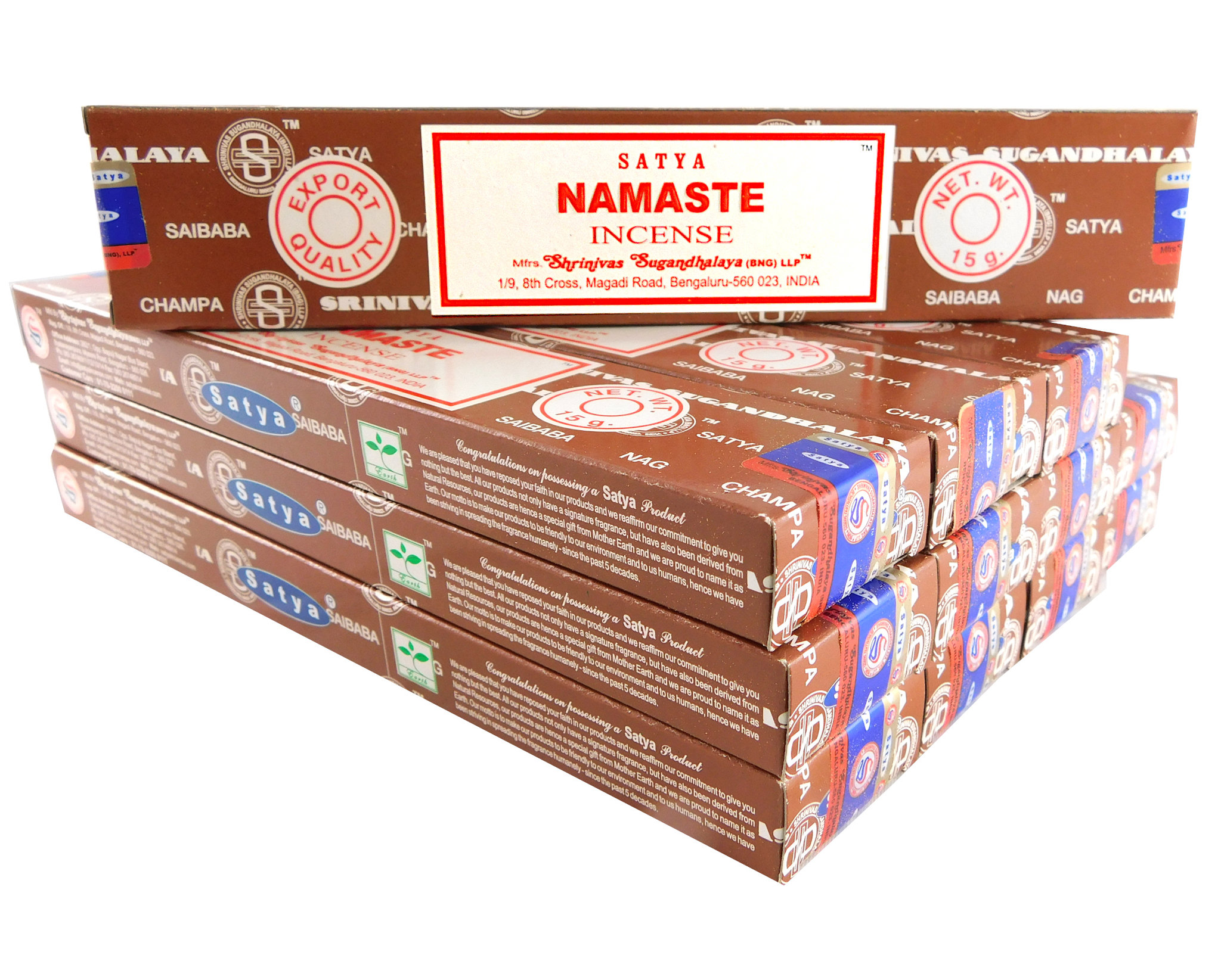 Bild von Satya Räucherstäbchen Namaste 12 Packs a 15g