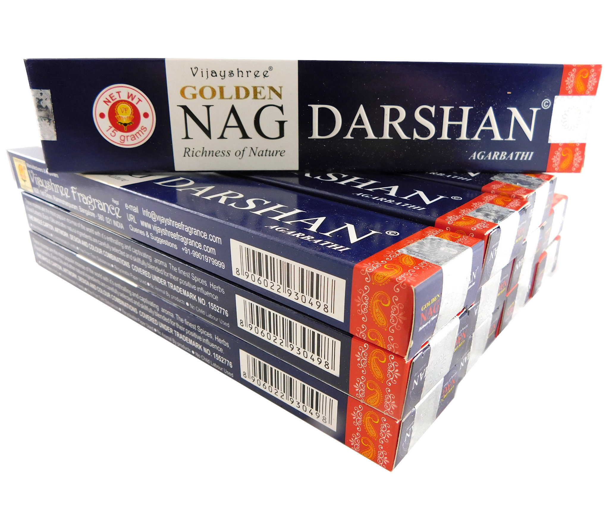 Bild von Vijayshree Räucherstäbchen Golden Nag Darshan 12 Packs a 15g