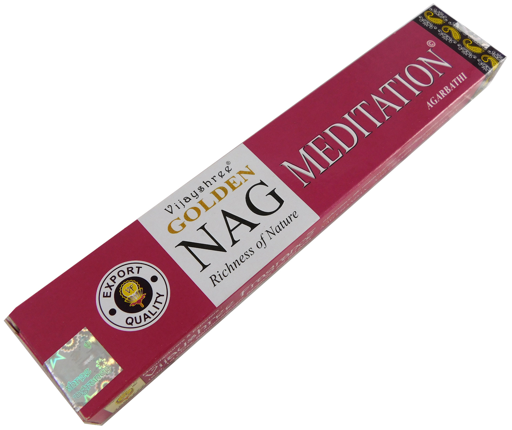 Bild von Räucherstäbchen Golden Nag Meditation von Vijayshree 15g Packung. Ca. 15 Incence Sticks