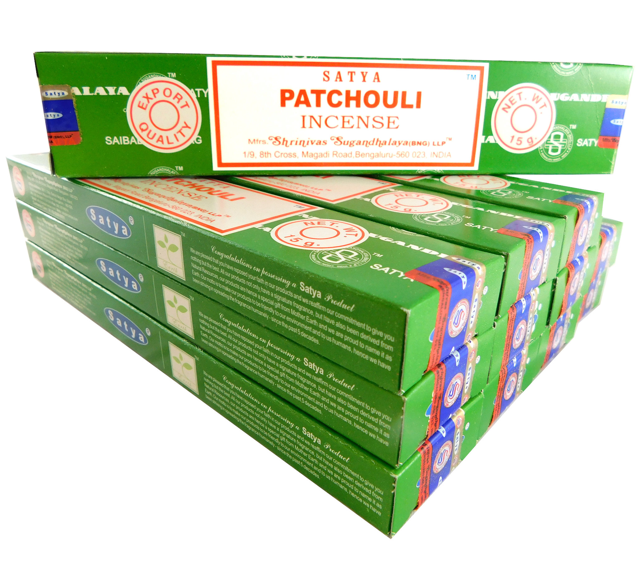 Bild von Satya Räucherstäbchen  Patchouli 12 Packs a 15g