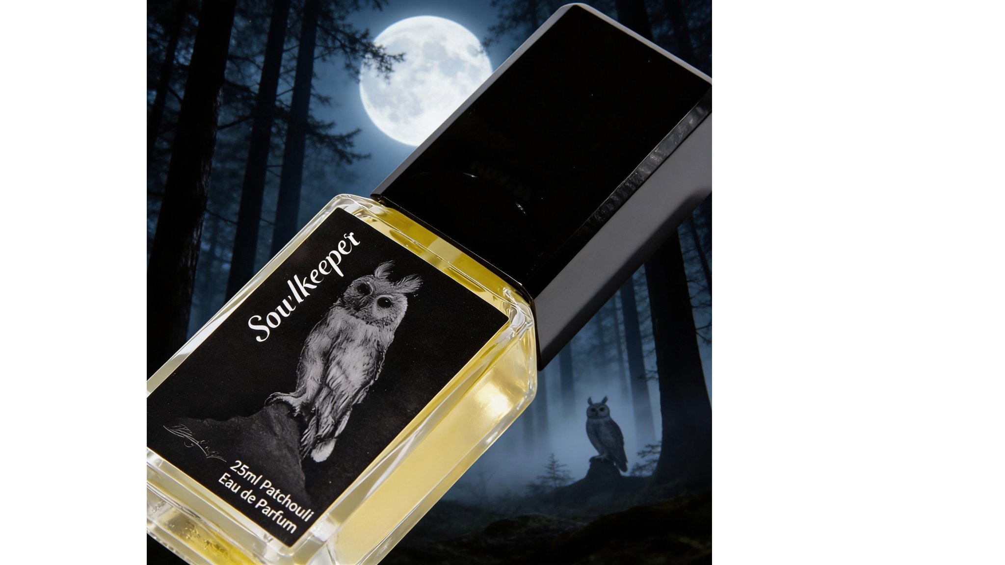Bild von Sowlkeeper (Owl de Parfum) - Patchouli & cremiges Sandelholz EDP Unisex | Eulen-Parfum