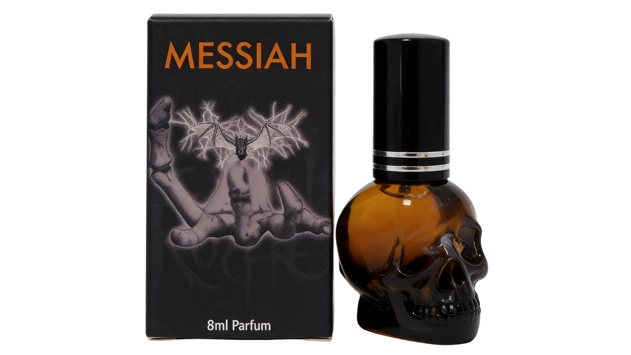 Bild von Patchouli Messiah Parfum - 8 ml Skull Sprühflakon