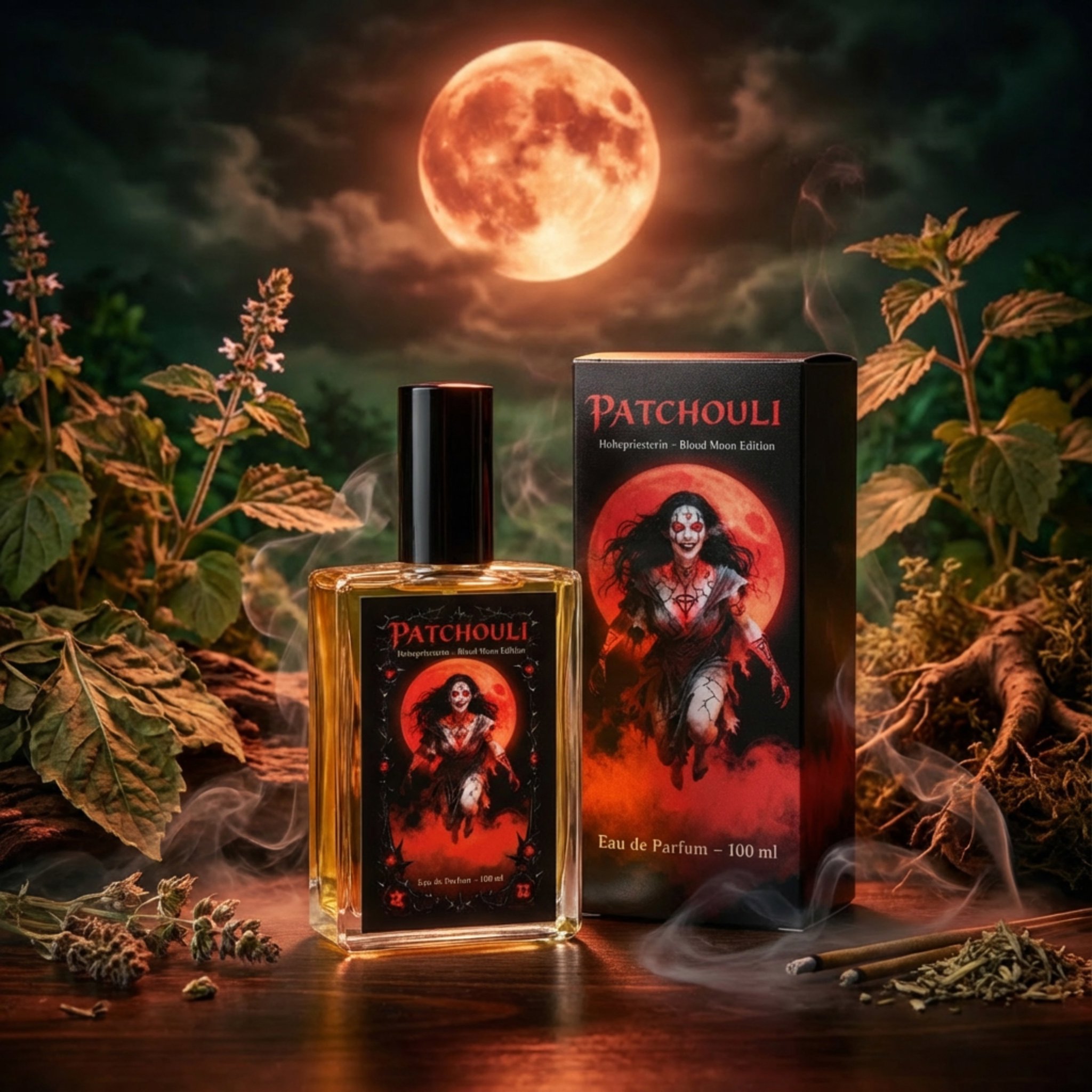 Bild von Patchouli Natur Blood Moon Edition.100 ml · Limitiert auf 666 Flaschen