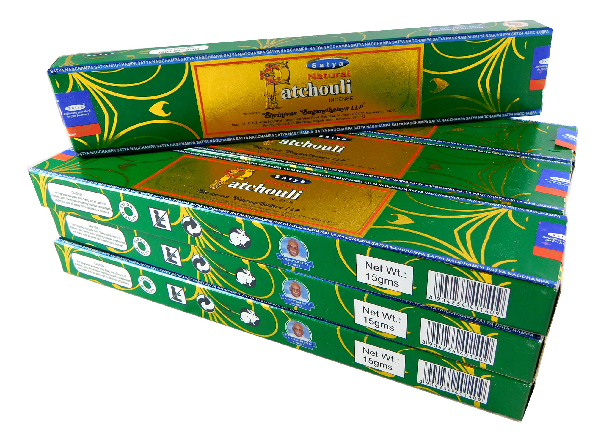Satya Räucherstäbchen Natural Patchouli 12 Packs a 15g