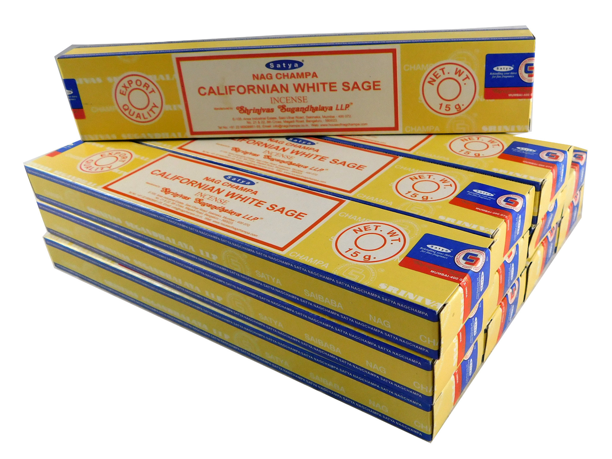 Satya Räucherstäbchen California White Sage 12 Packs a 15g