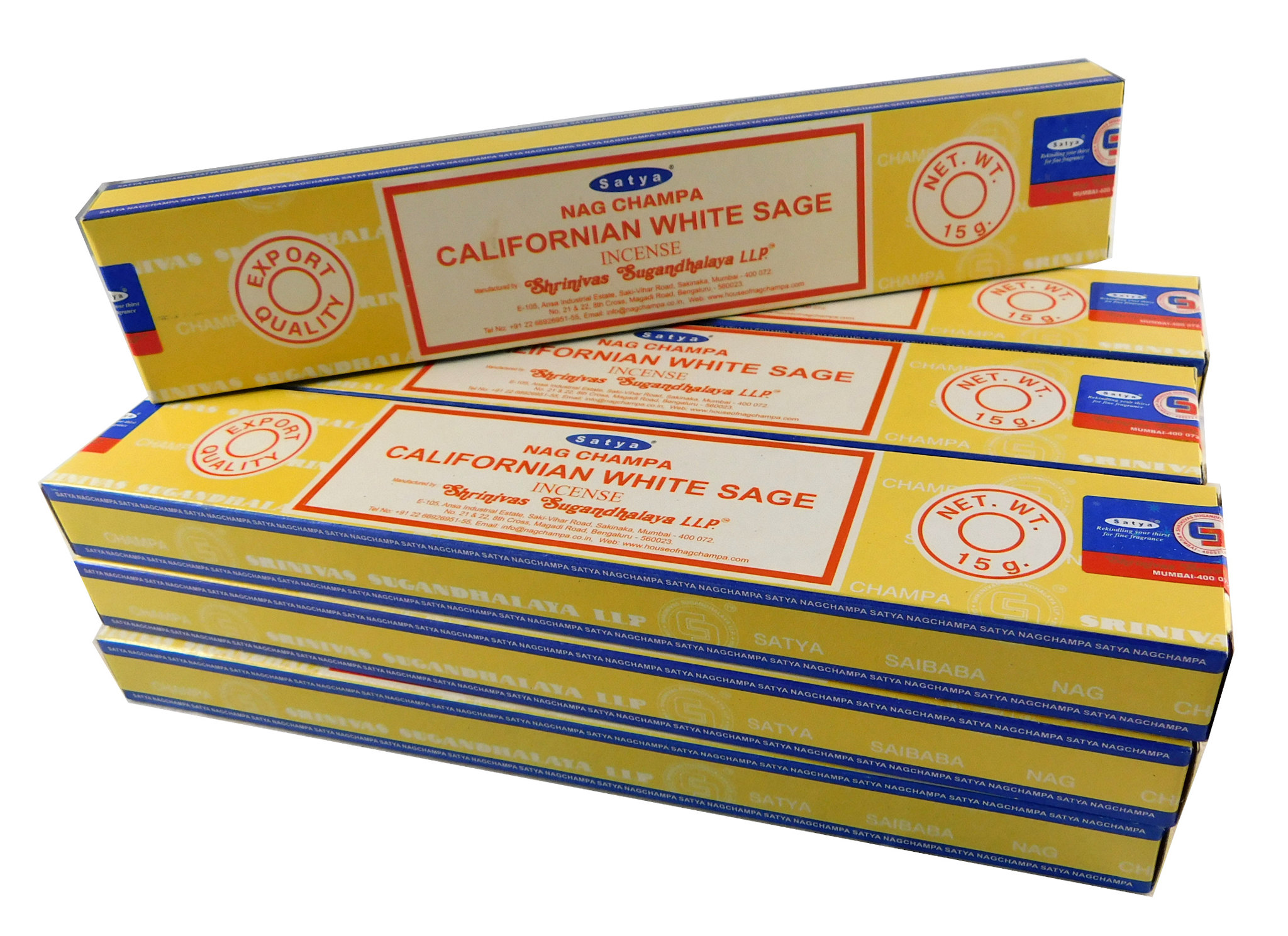 Satya Räucherstäbchen California White Sage 12 Packs a 15g, Bild 2