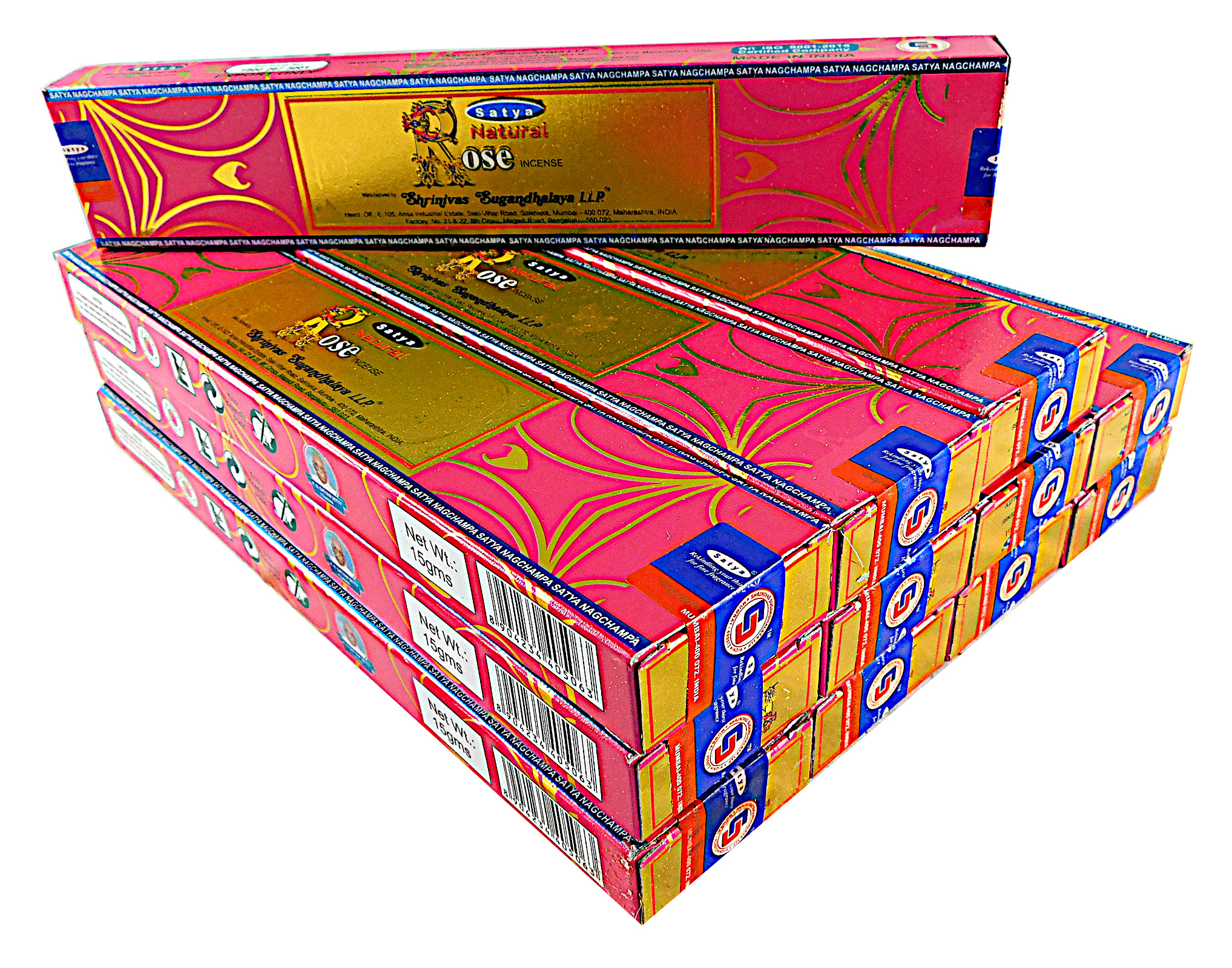 Satya Räucherstäbchen Natural Rose 12 Packs a 15g