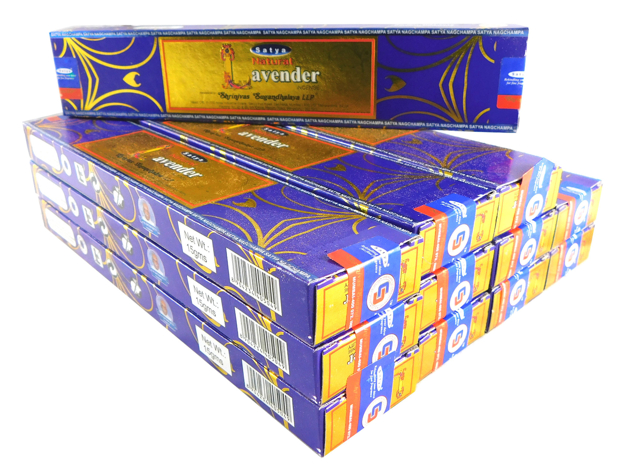 Satya Räucherstäbchen Natural Lavender Räucherwerk 12 Packs a 15g