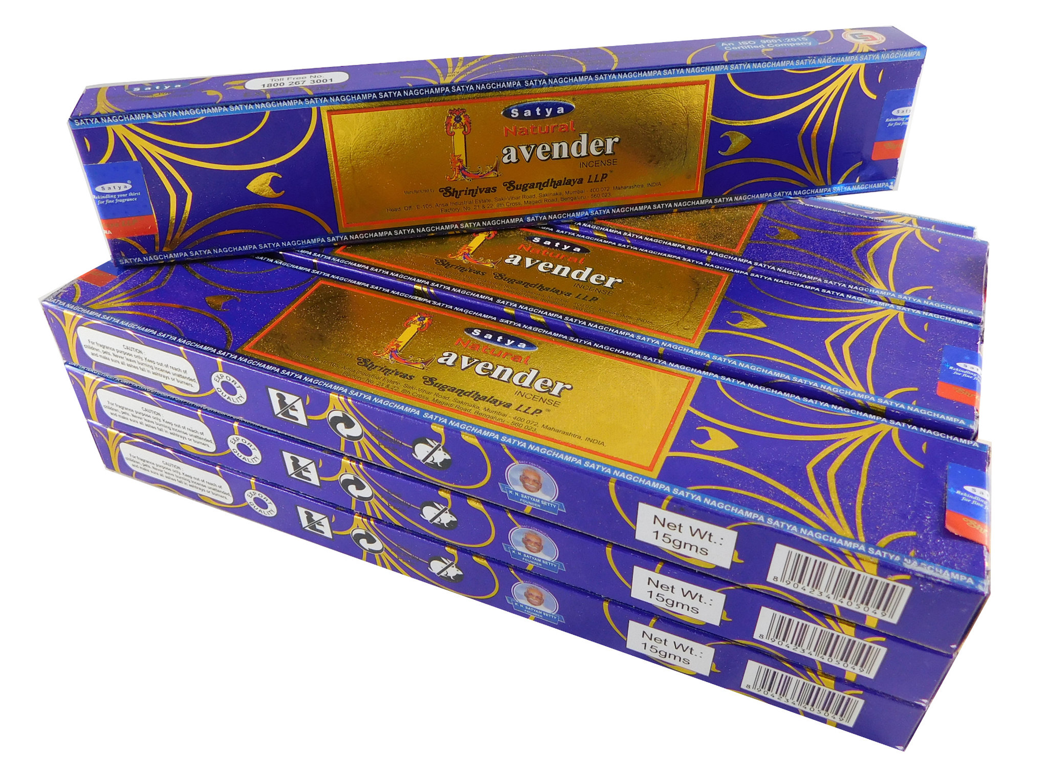 Satya Räucherstäbchen Natural Lavender Räucherwerk 12 Packs a 15g, Bild 2