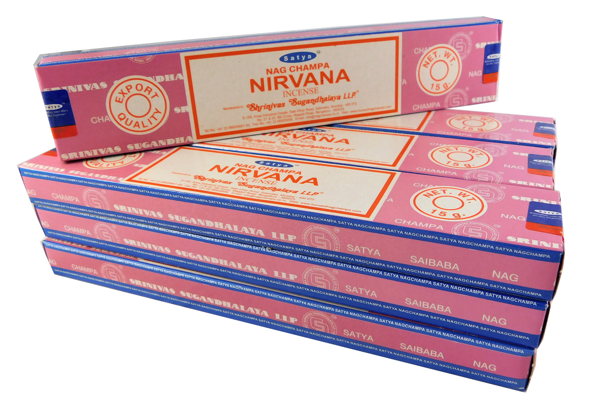 Satya Räucherstäbchen Nirvana Räucherwerk 12 Packs a 15g