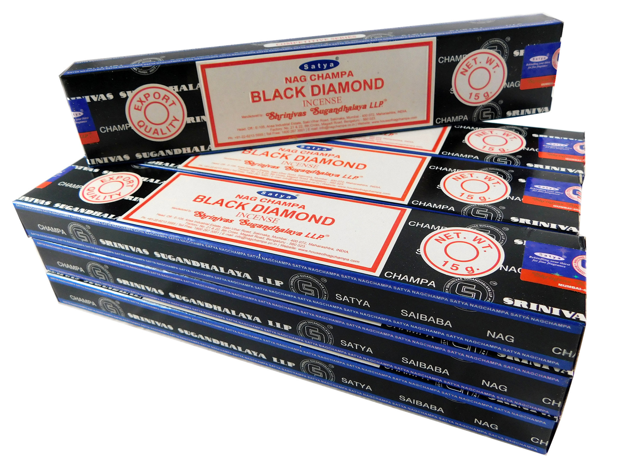 Satya Räucherstäbchen Black Diamond 12 Packs a 15g