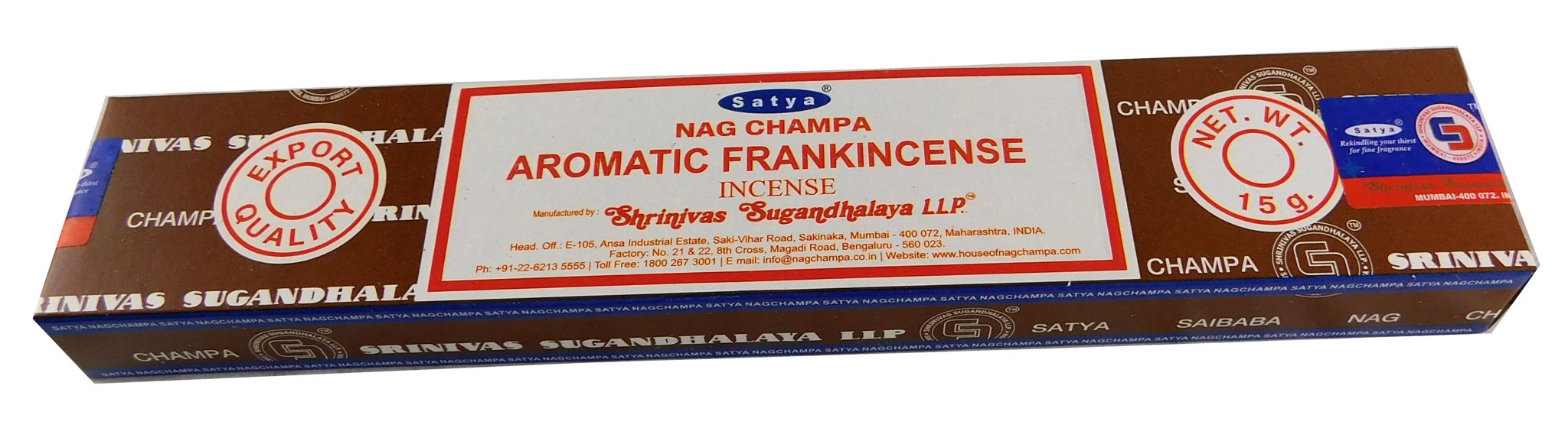 Räucherstäbchen Aromatic Frankincense von Satya 15g Packung. Ca. 15 Incence Sticks, Bild 2