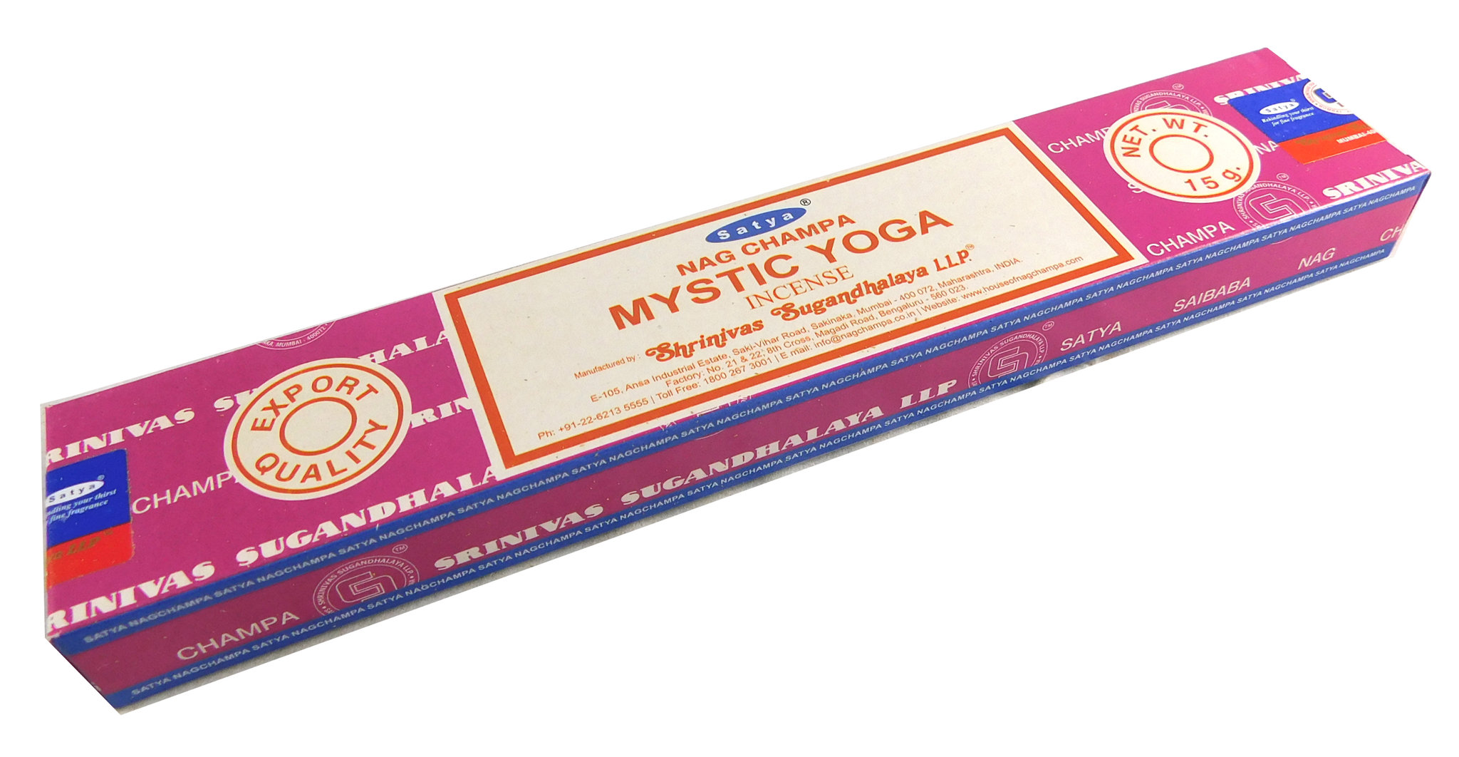 Räucherstäbchen Mystic Yoga von Satya 15g Packung. Ca. 15 Incence Sticks